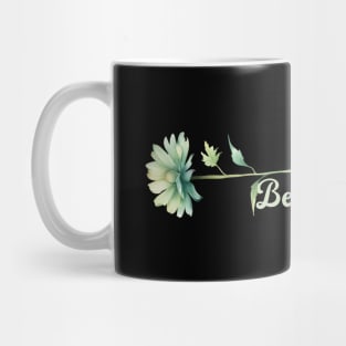 Boho Flowers Watercolor Be Nice Mug